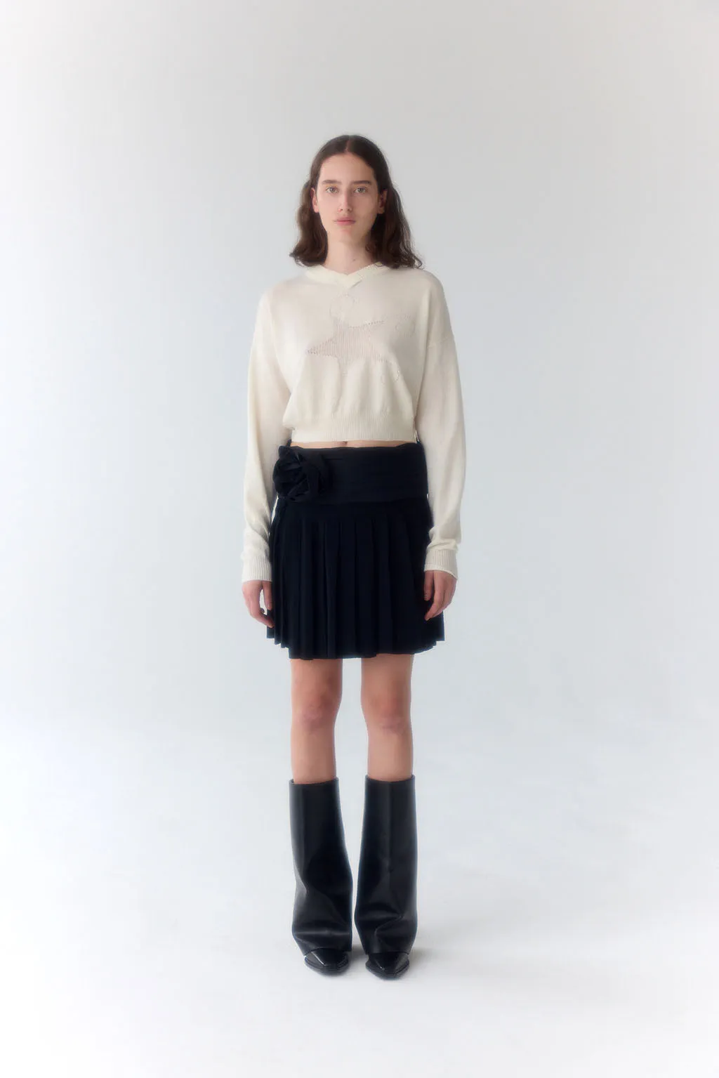 Muse The Label -  Knit Pleat Skirt - Black