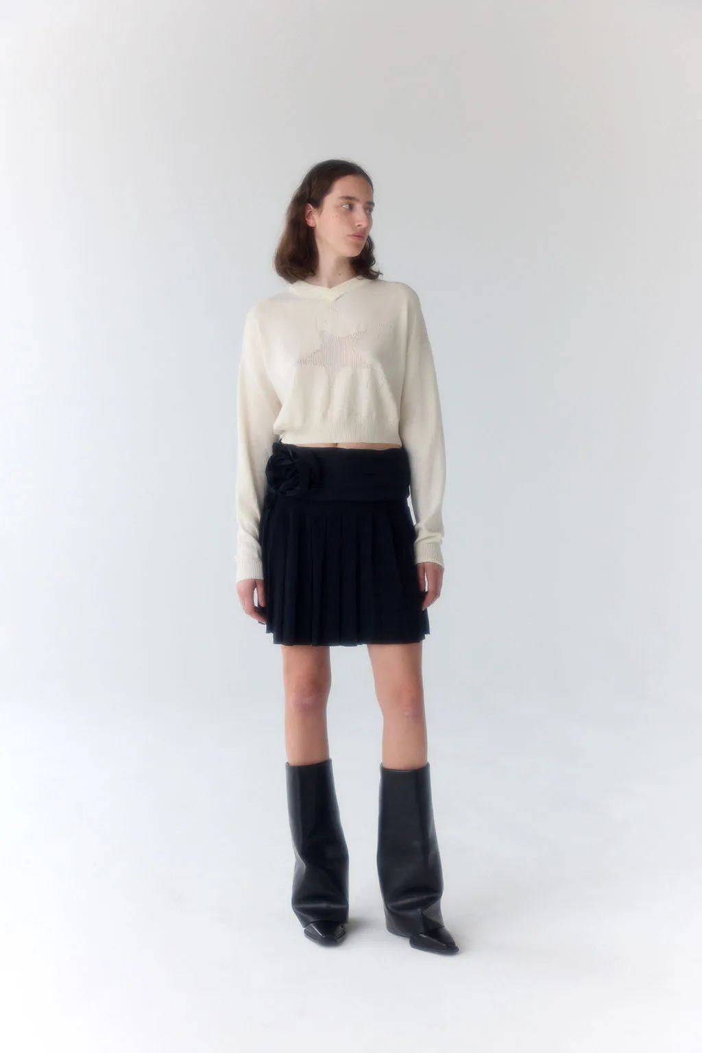 Muse The Label -  Knit Pleat Skirt - Black