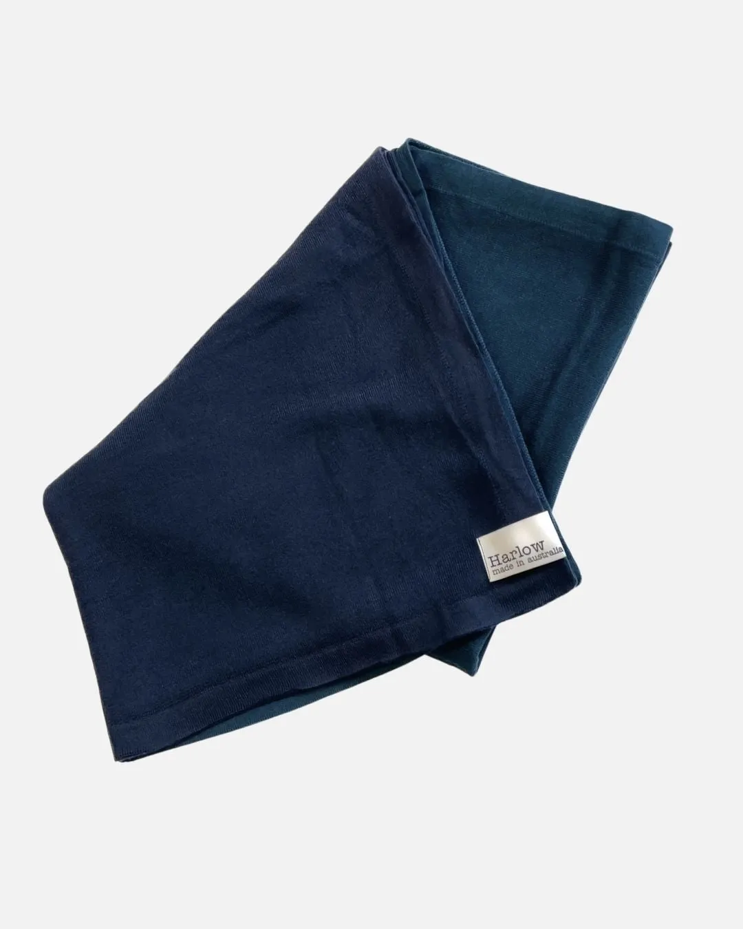 New Beginning Two Tone Australian Merino Scarf - Teal/Indigo