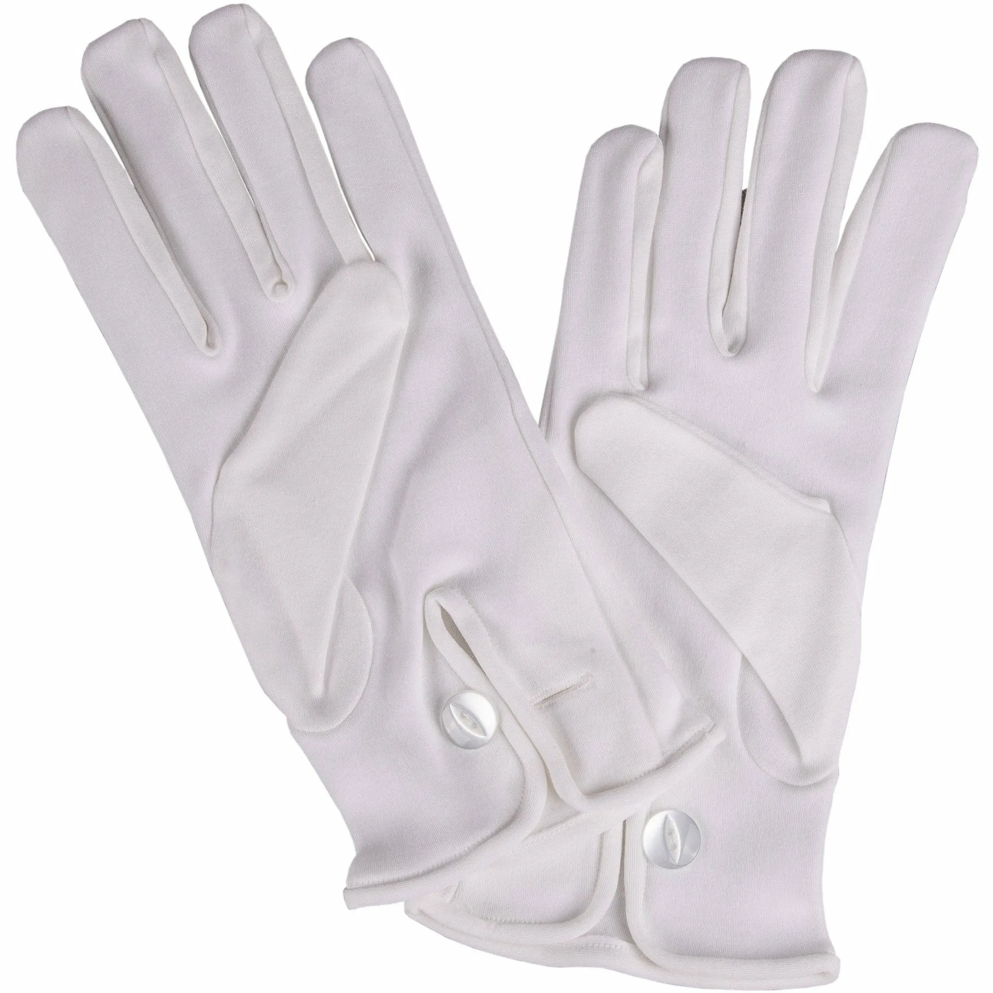 Officer White Parade Gloves - Button Cuff