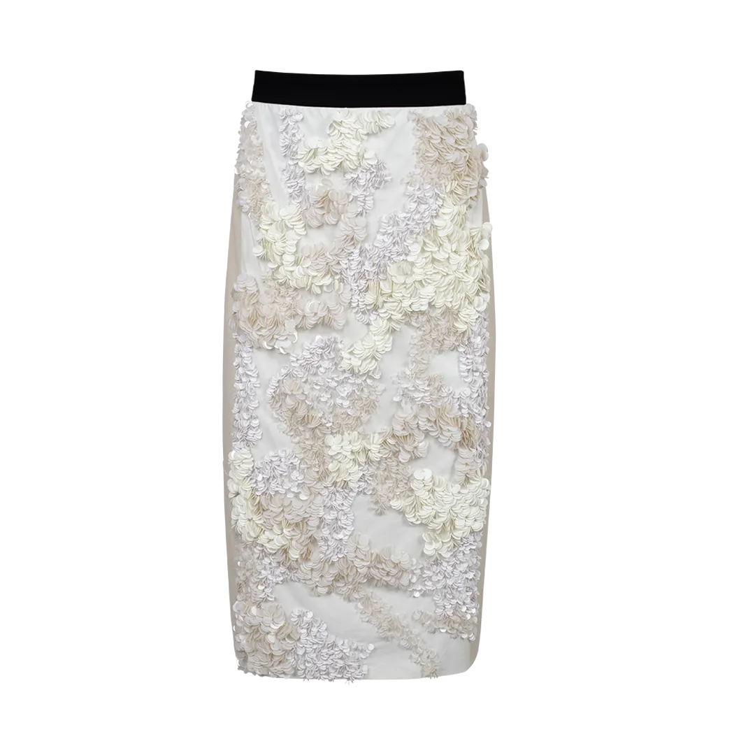 Paillette-Embellished Midi Skirt