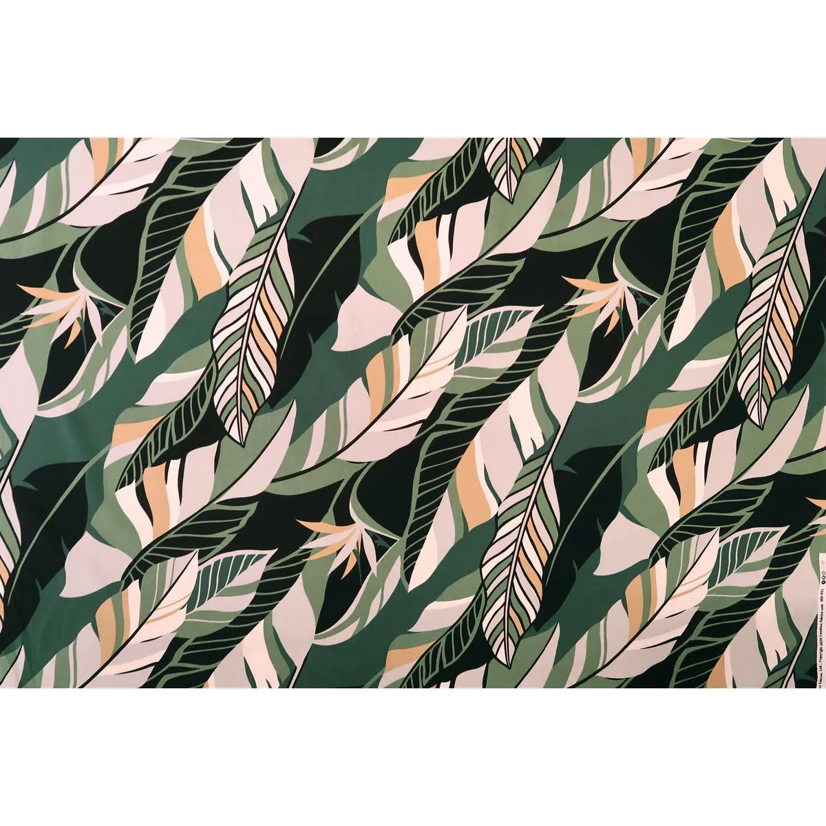 Palm Leaf Hawaiian Fabric | Green C093G