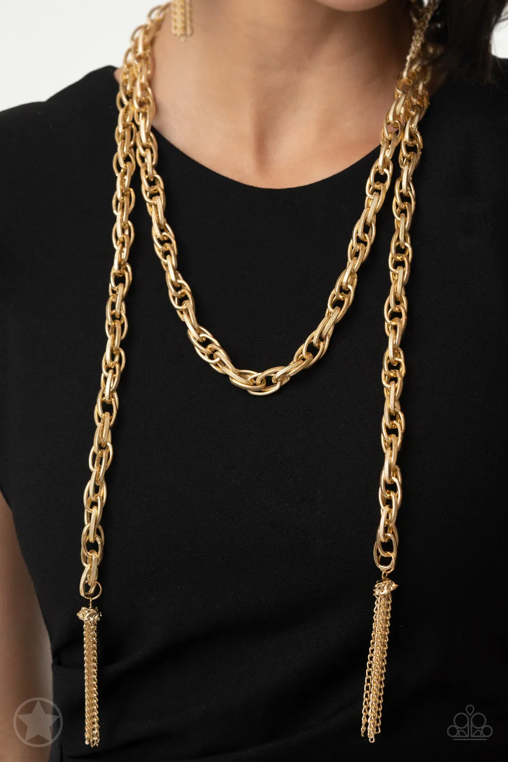 Paparazzi SCARFed For Attention - Gold Necklace