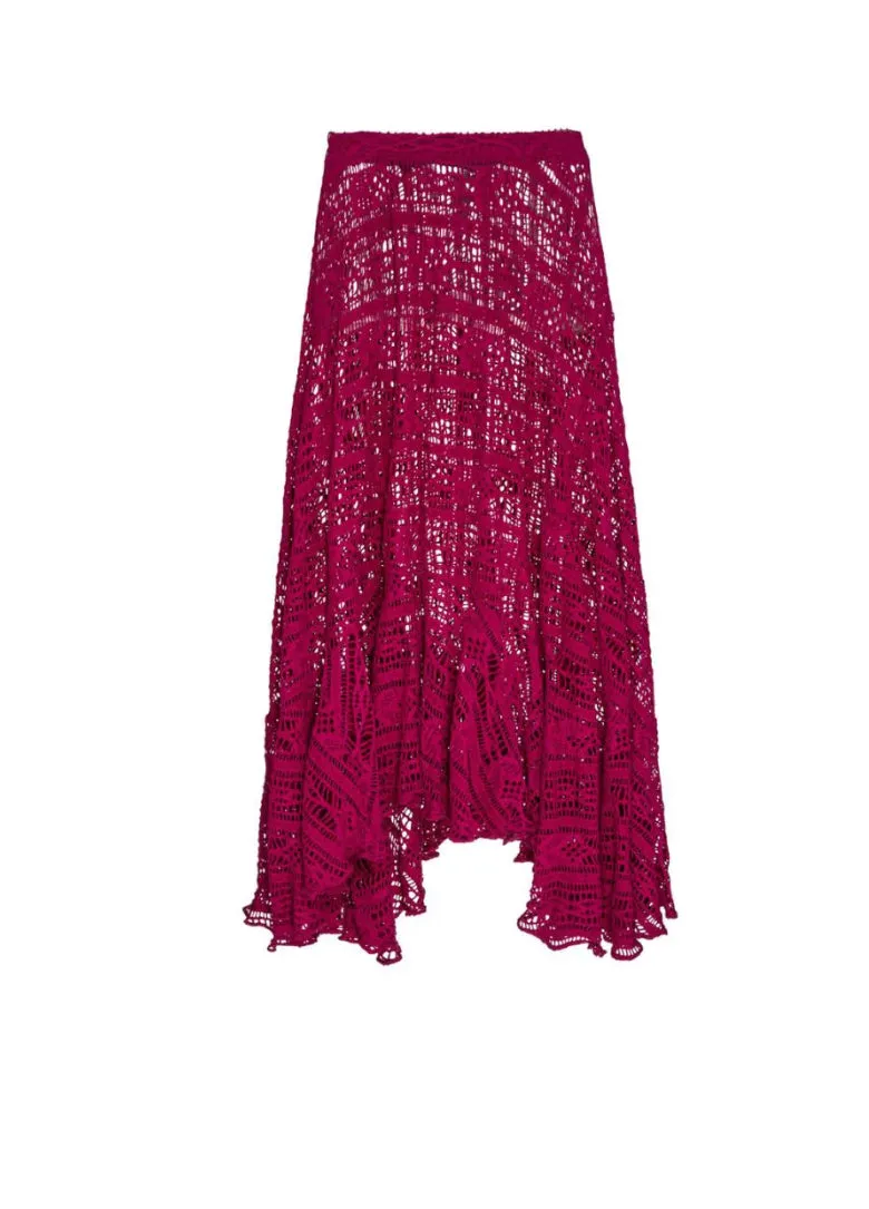 Patbo - Crochet Beach Skirt - Magenta