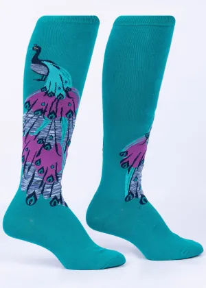 Peacock Space-Dye Knee Socks