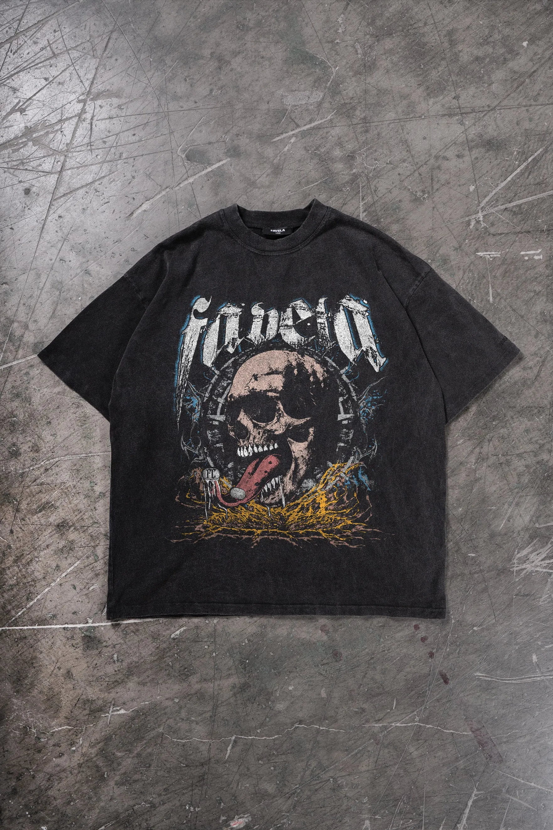 PILL BLACK WASHED T-SHIRT