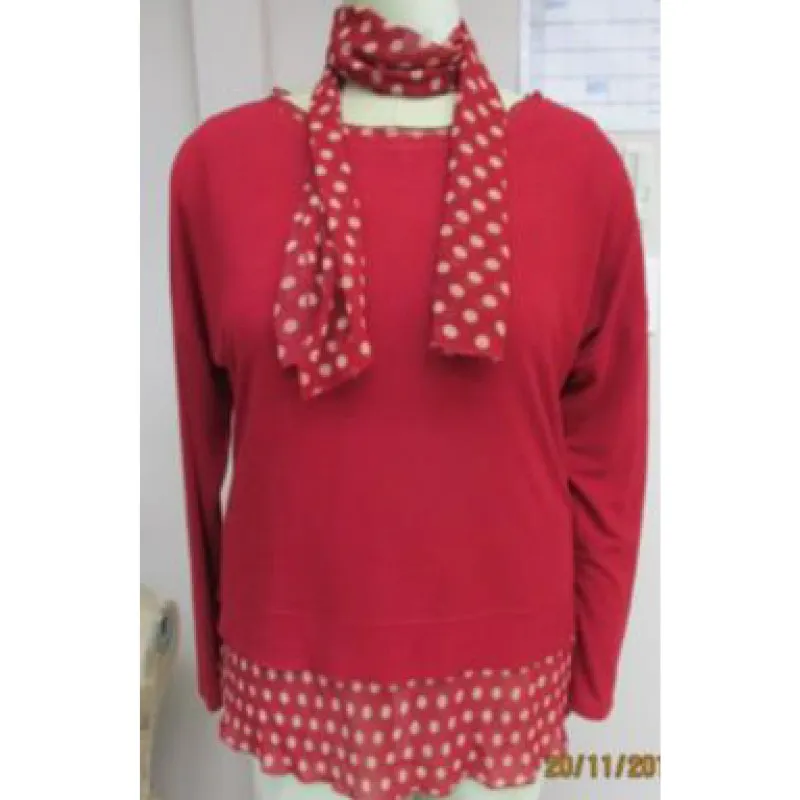 Polka Chiffon Jersey with scarf