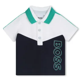 Polo BOSS azul para bebé