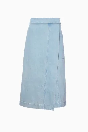 Proenza Schouler White Label Iris Wrap Skirt - Grey Indigo