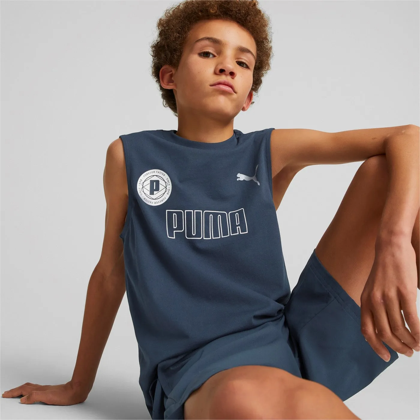 Puma Active Sports boys' sleeveless t-shirt 673201-16 dark night