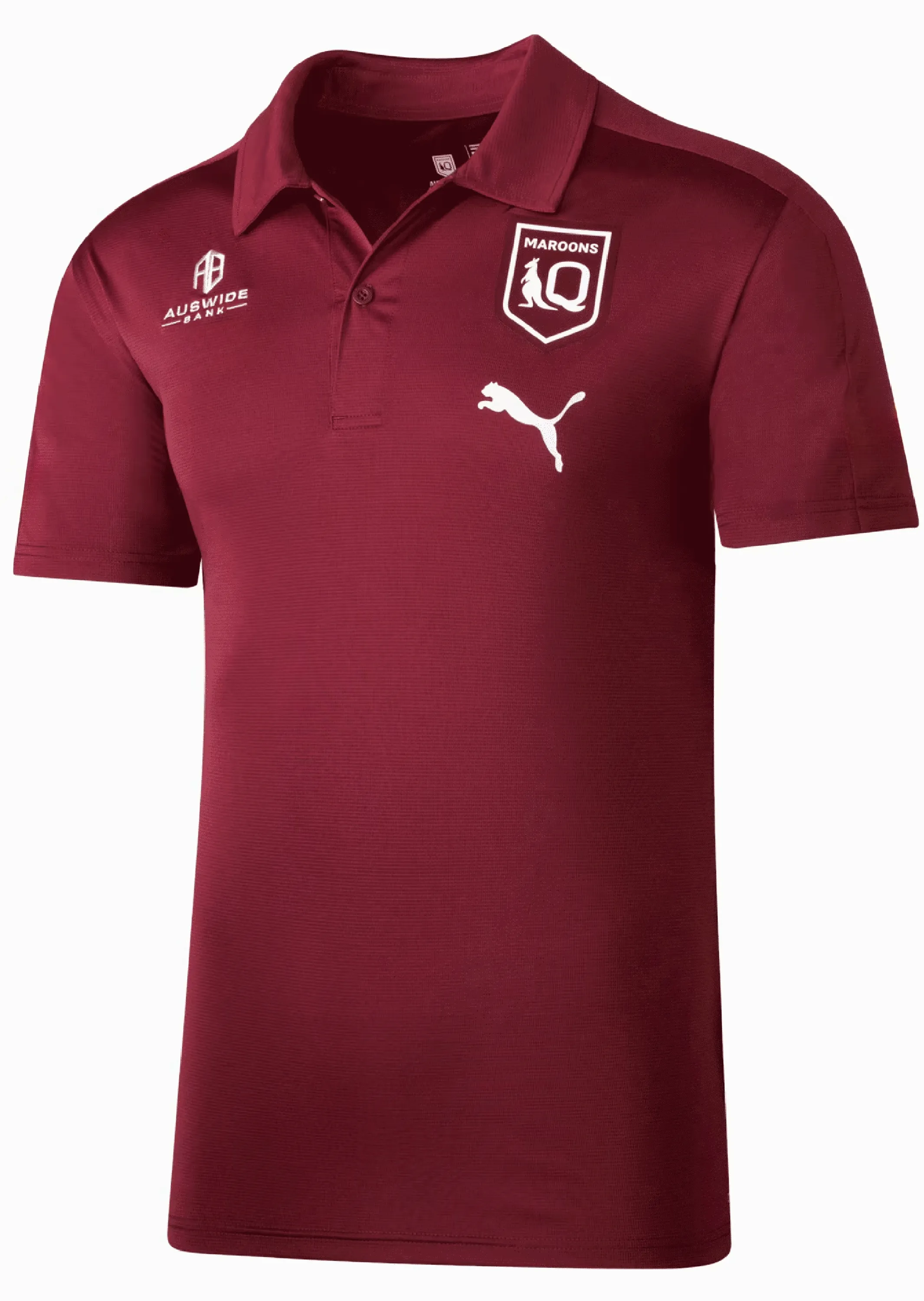 Puma Junior Queensland Maroons Polo Shirt <BR> 769258 01