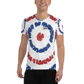 Red, White and Blue Tye Dye Men's Performance Shirt