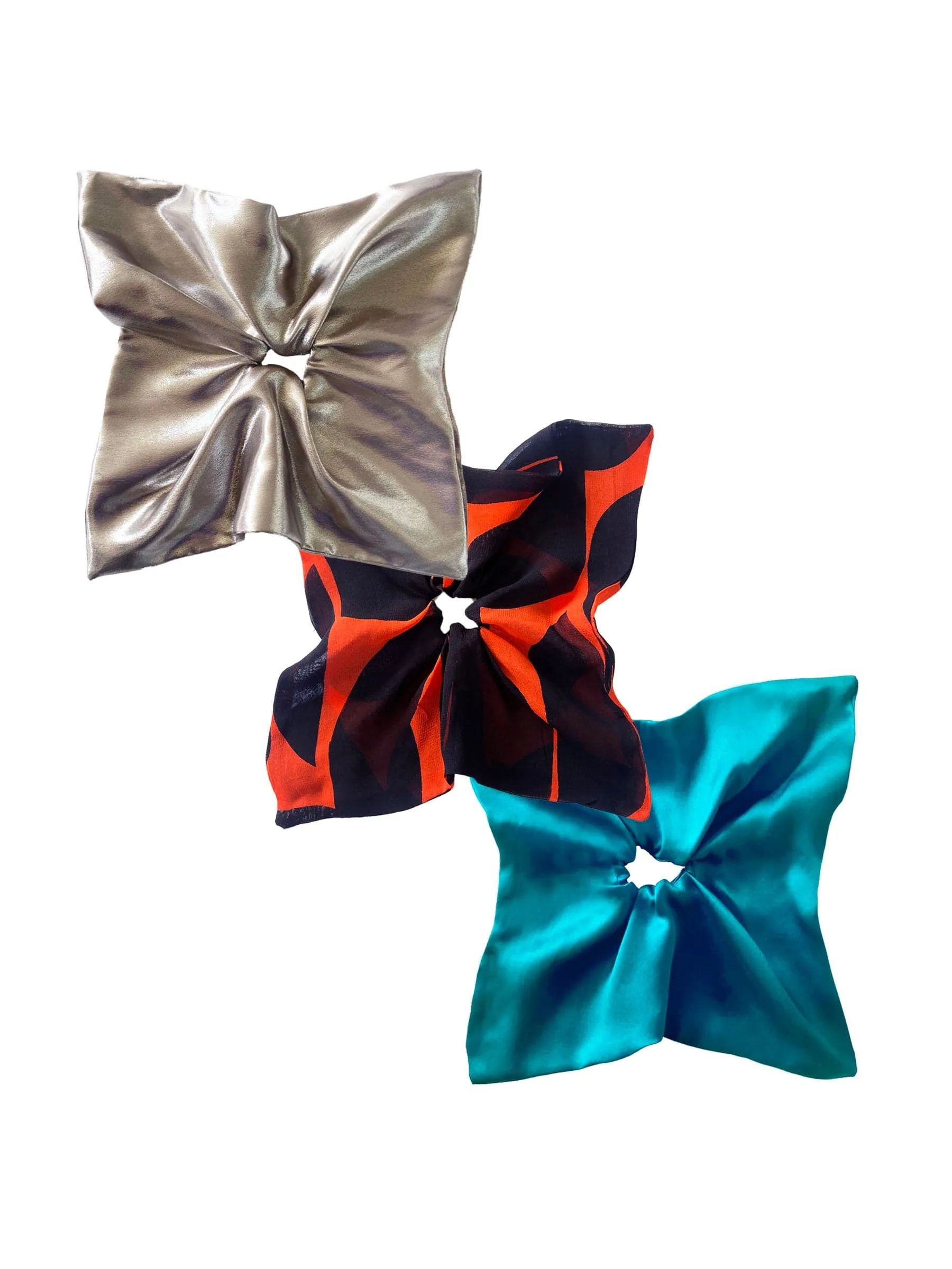 Scarf Scrunchie 3 Pack Set