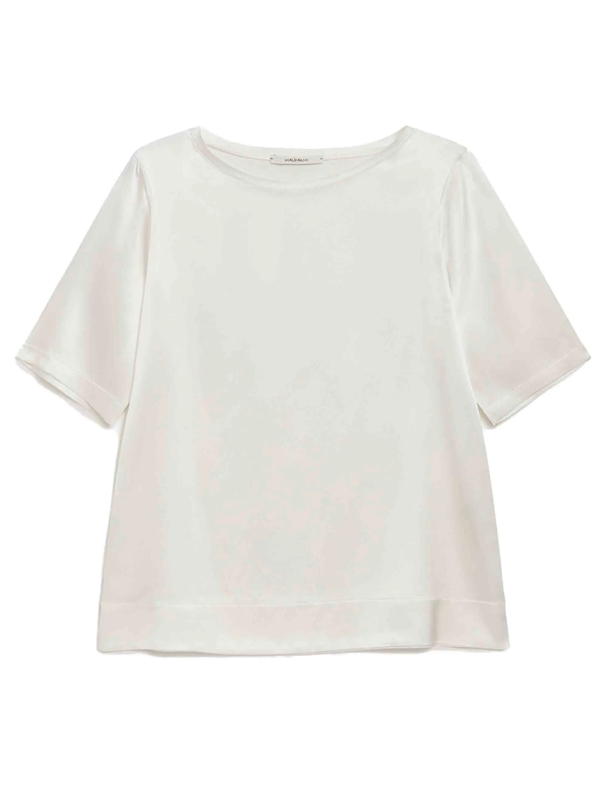 T-shirt donna Silk Satin in seta bianca