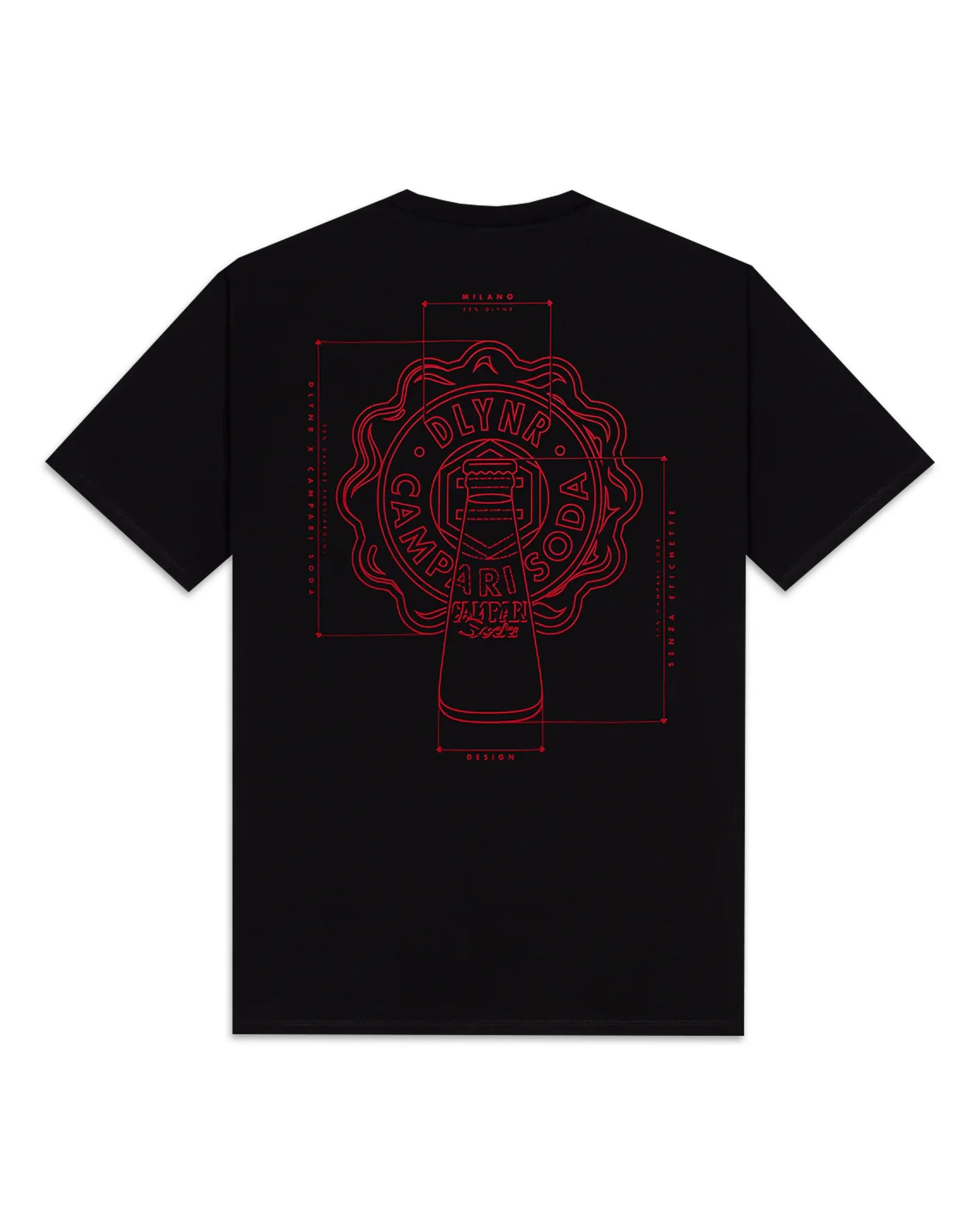 T-Shirt Uomo Dolly Noire Campari Soda Sketch Tee Nero