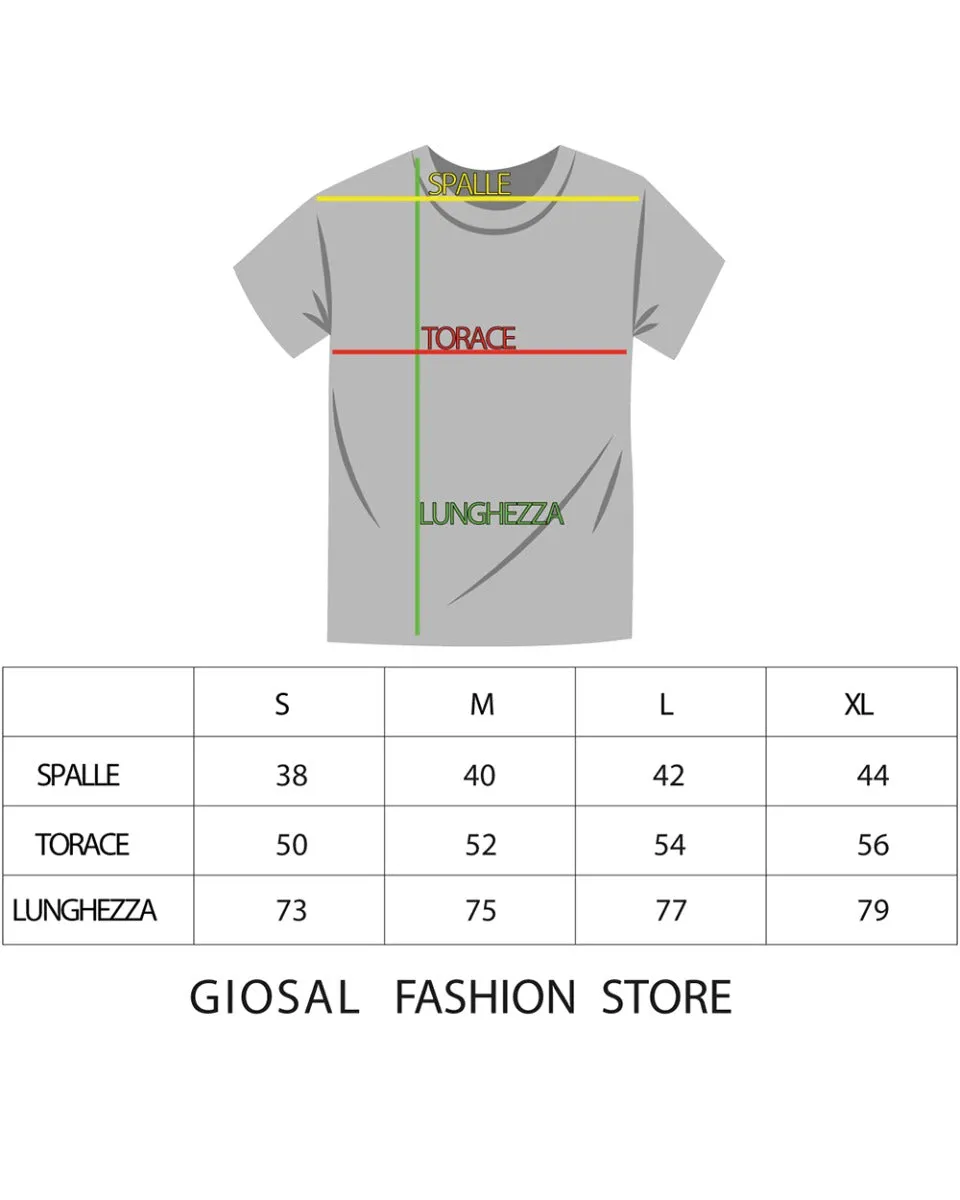 T-Shirt Uomo Girocollo Stampa Serpente Bianca Cotone GIOSAL TS2657A