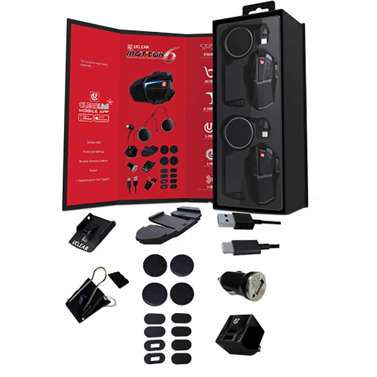 UClear Motion 6 Bluetooth Audio System Dual Kit Accessories (Brand New)