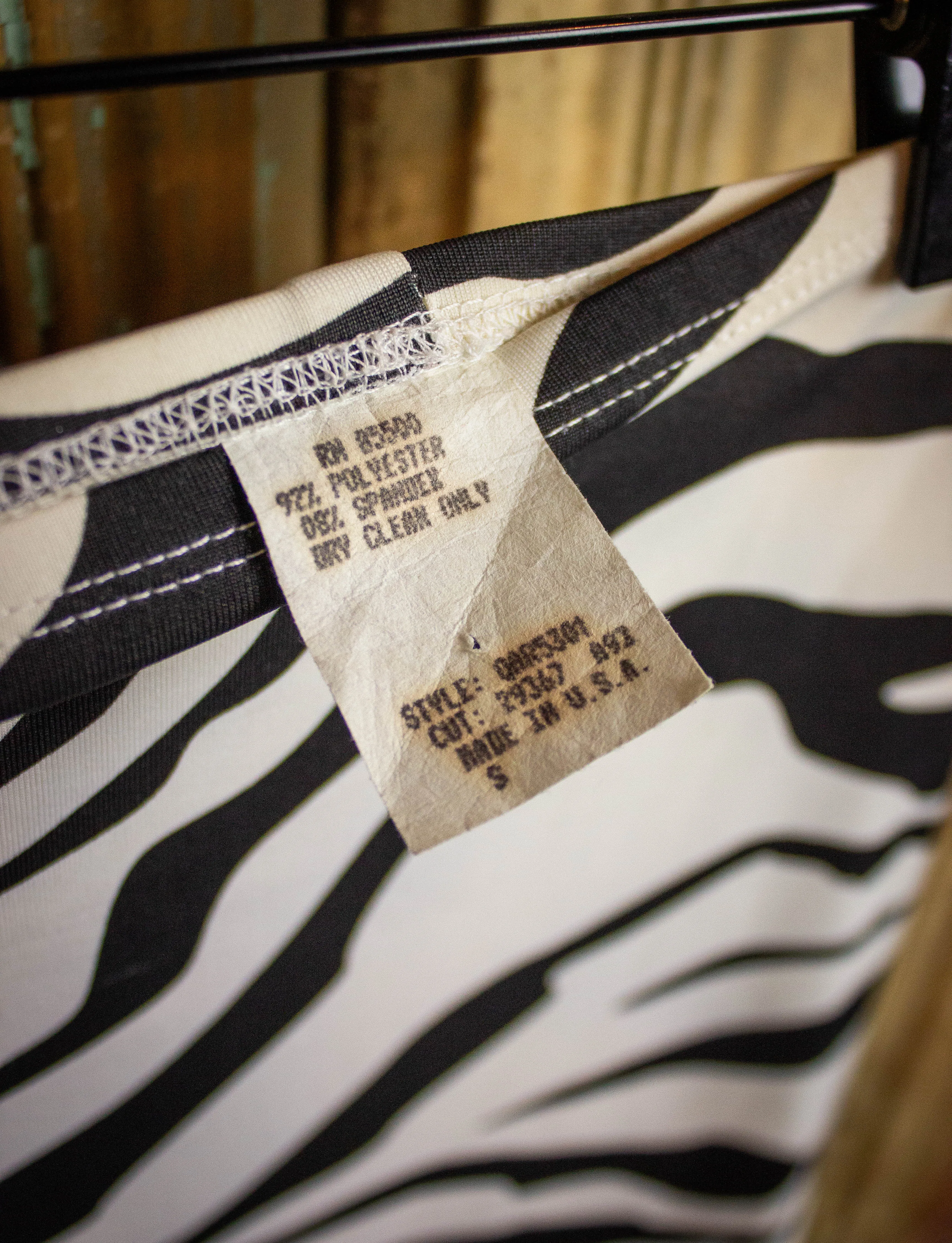 Vintage Express Zebra Print Mini Skirt 80s Small