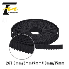 WaveTopSign 2GT Open Synchronous Timing belt width 3/6/9/10/15mm Rubber Samll Backlash GT2 2GT-3/2GT-6/2GT-9/2GT-15 3D printer