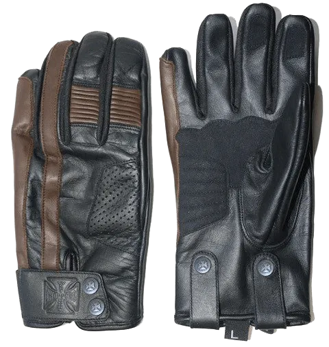 WCC - GRUNGE LEATHER RIDING GLOVE - Tobacco brown