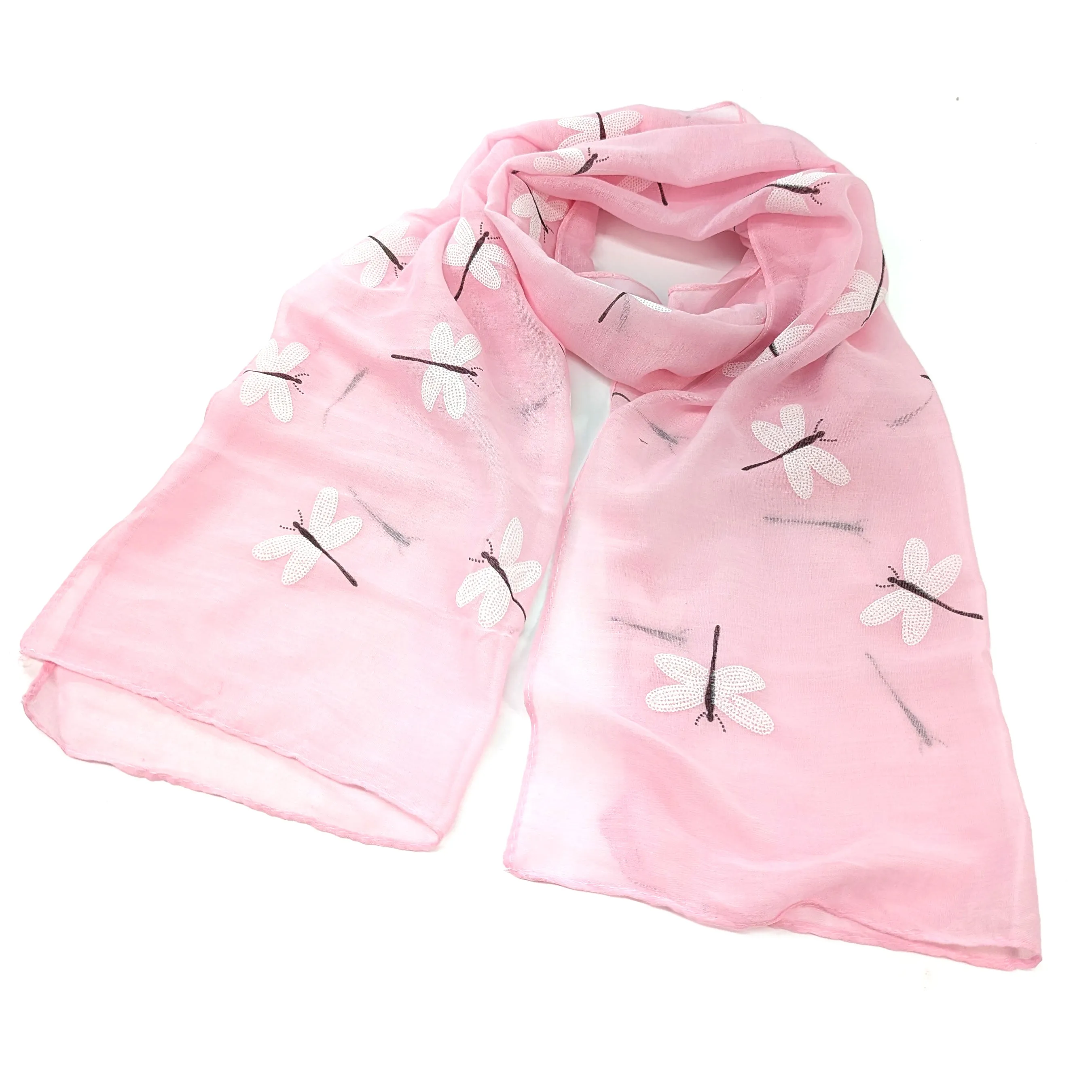 White Dragonfly Scarf