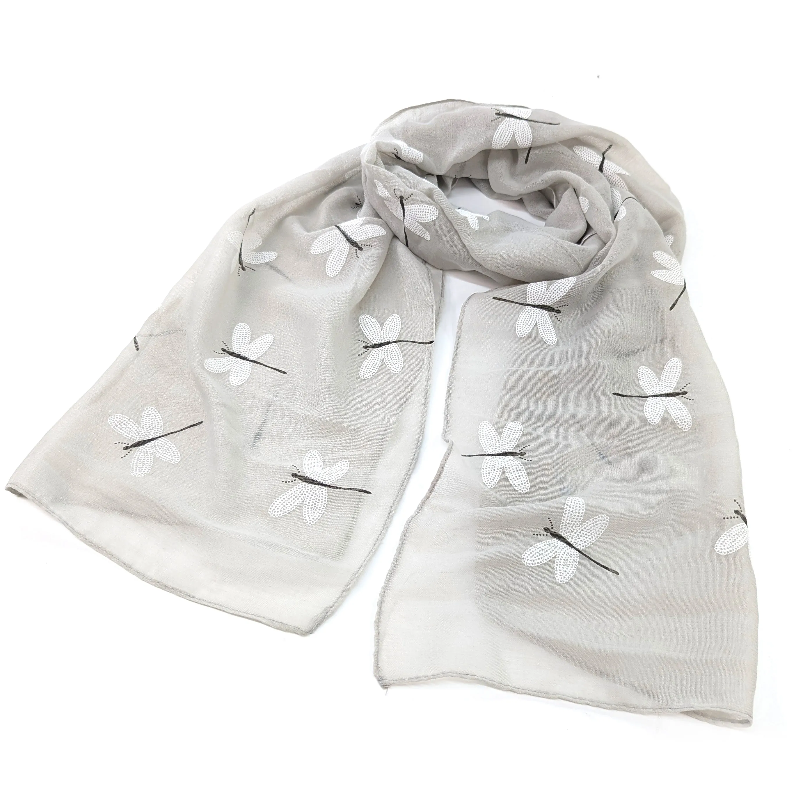 White Dragonfly Scarf