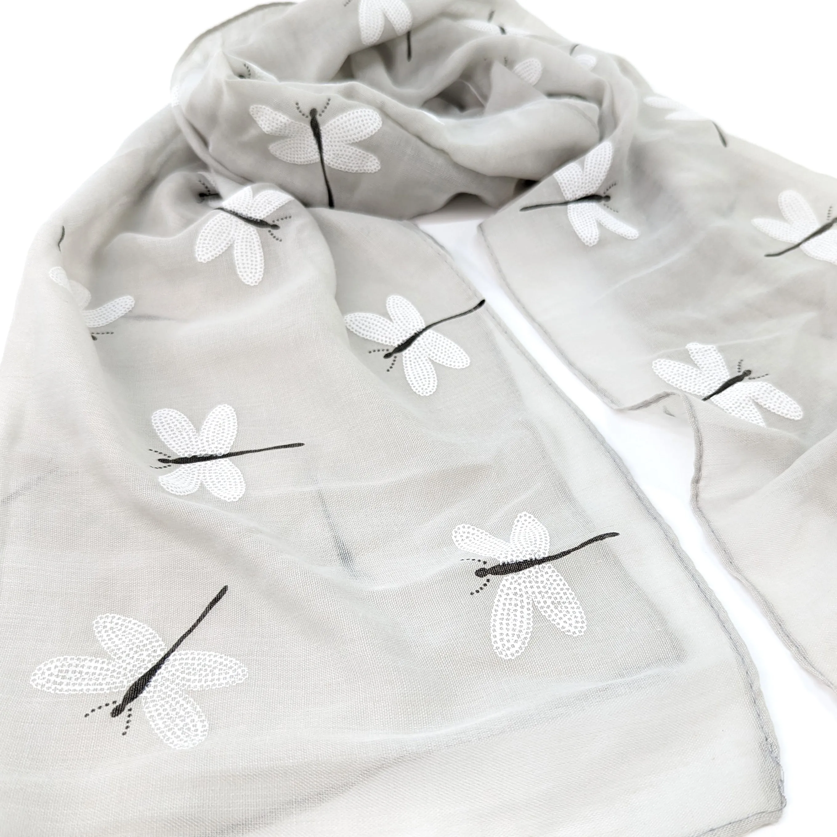 White Dragonfly Scarf