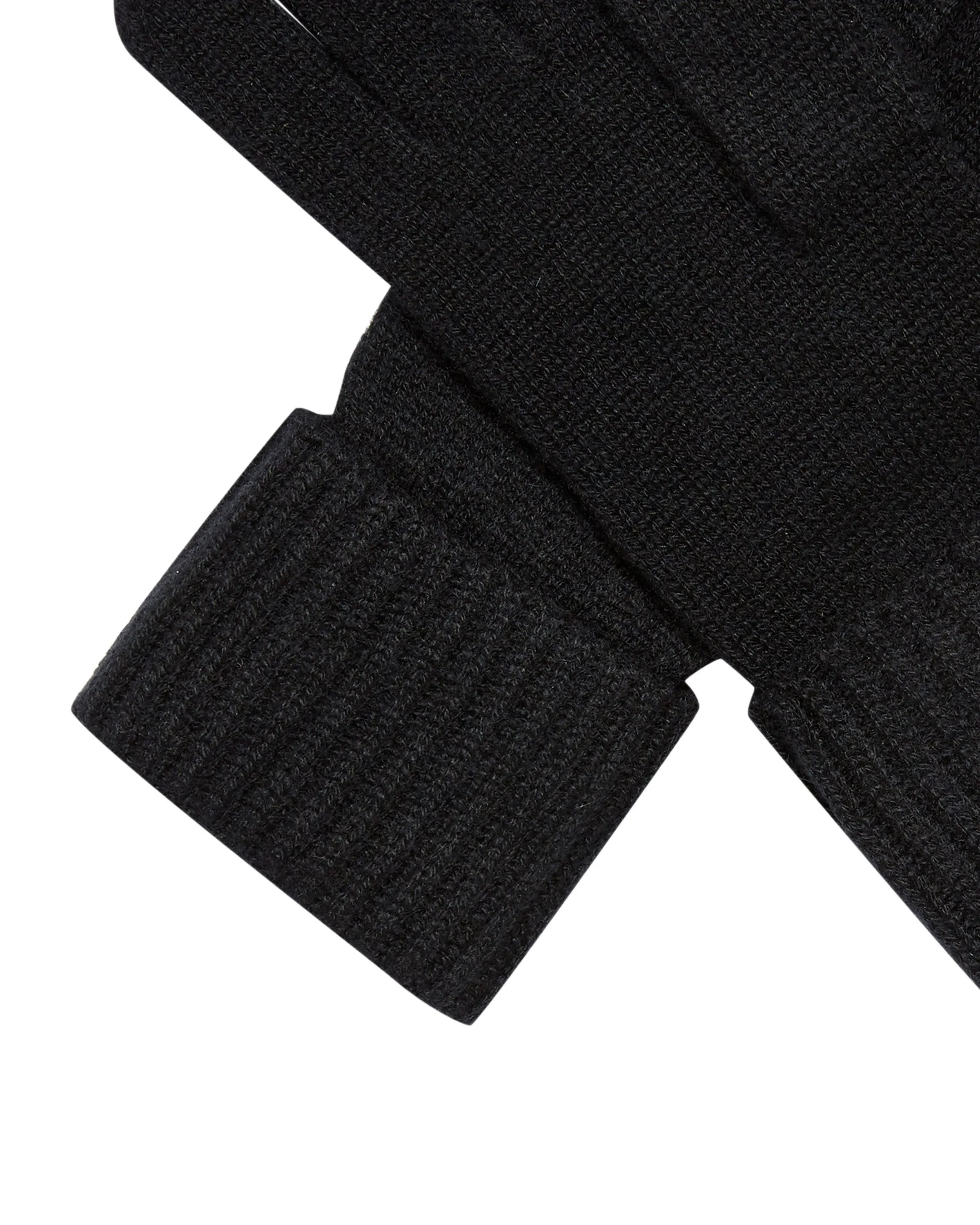 Women's Ribbed Cashmere Gloves Black