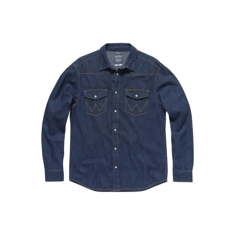 WRANGLER - CLASSIC WESTERN SHIRT - Dark Indigo - Casual Fit