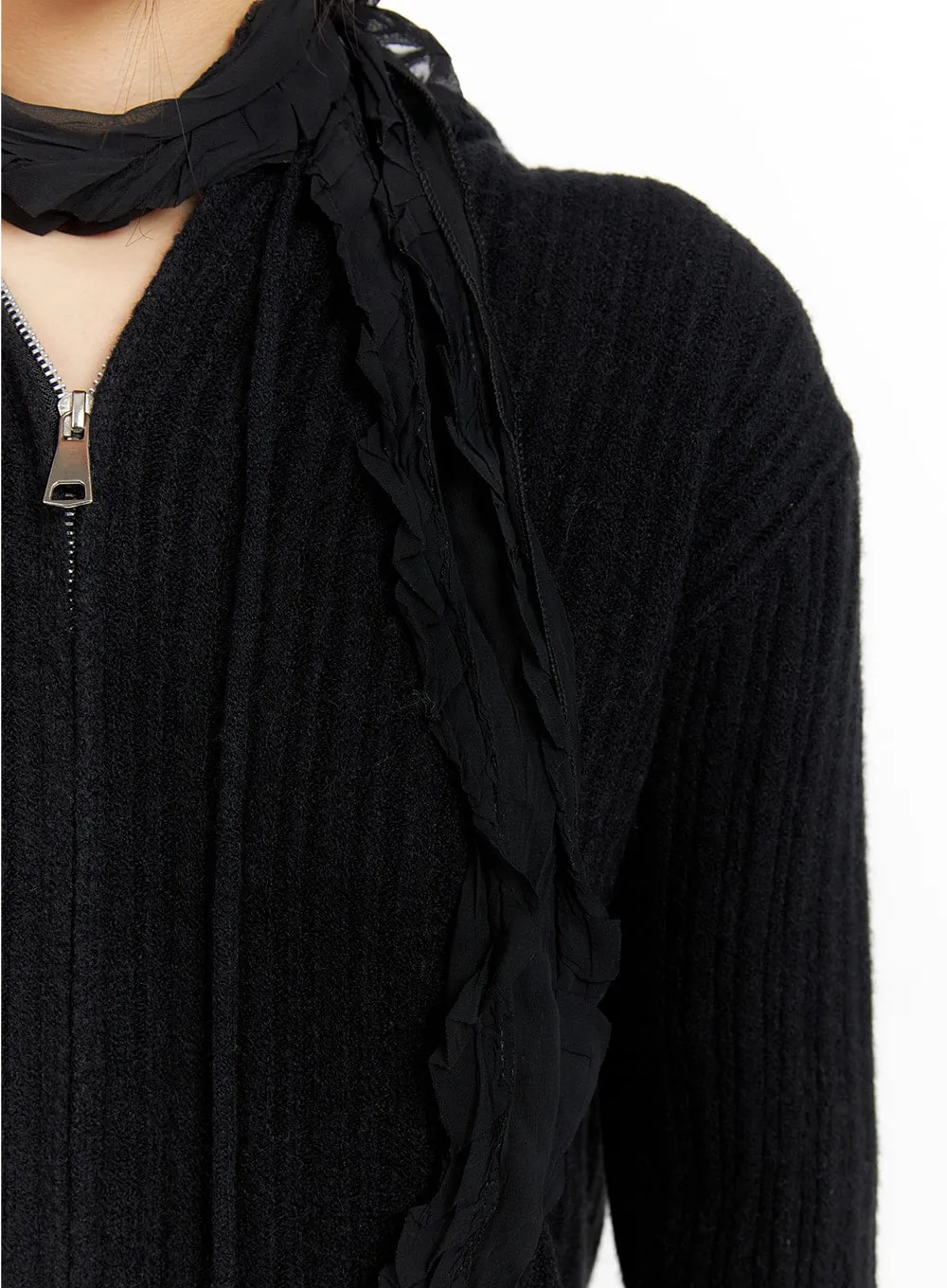 Wrinkled Skinny Scarf CF408